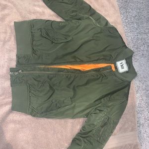 Green bomber jacket